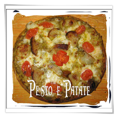 Pesto e Patate: Pomodoro, Mozzarella, Pesto, Patate, Mollica
