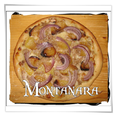 Montanara: mozzarella, salsiccia, patate, cipolla