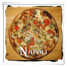 Napoli: acciughe, pomodoro, mozzarella, prezzemolo, origano