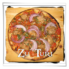 ZuTuri: acciughe, pomodoro, tonno, cipolla, prezzemolo, origano, pecorino, aglio, olio