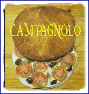 CAMPAGNOLO: Primosale, Acciughe, Pomodoro a Fette, Olive, Origano