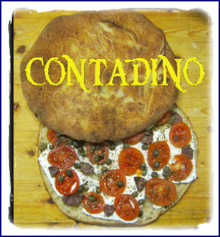 CONTADINO: TUMA, Pomodorino, olive, Capperi, Origano